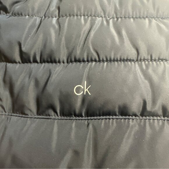 Calvin Klein Men's Water Resistant Zip Front Navy Blue Puffer Jacket Sz M - Picture 4 of 16